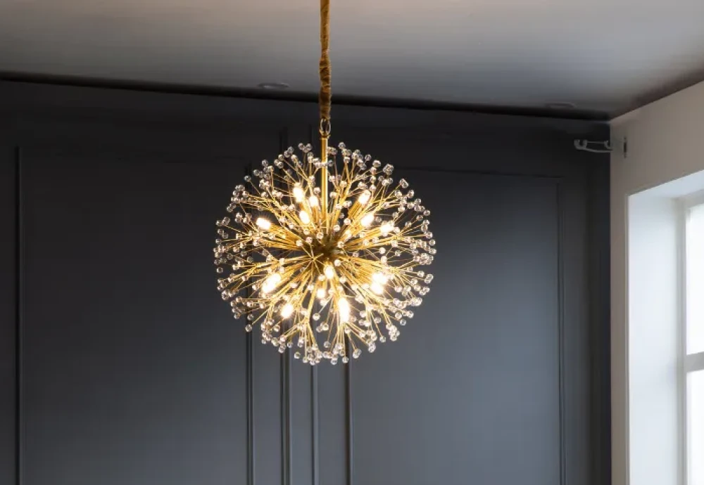 hanging globe chandelier